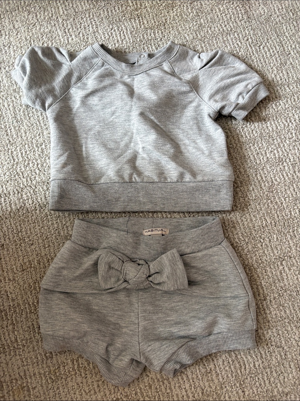 Habitual Heather Gray Bow-Front Lounge Shorts